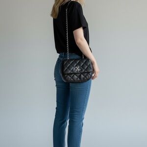 Christian Lacroix Quilted Black Crossbody Bag